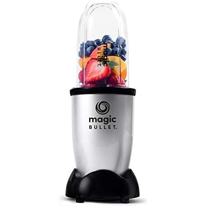 Magic Bullet 400 Watts, 9 Piece Set, Multi-Function High Speed Blender, Mixer System with Nutrient Extractor, Smoothie Maker, Silver, 1 years Warranty - Medaid