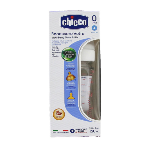Chicco well-being glass bottle 150ml 0m+ - Medaid International