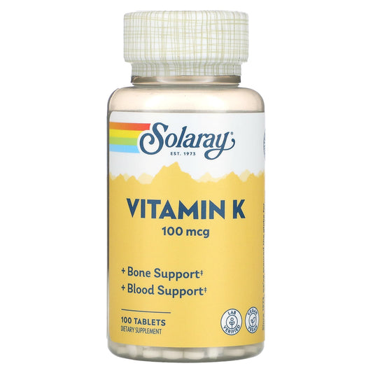 Solaray, Vitamin K, 100 mcg, 100 Tablets - Medaid International