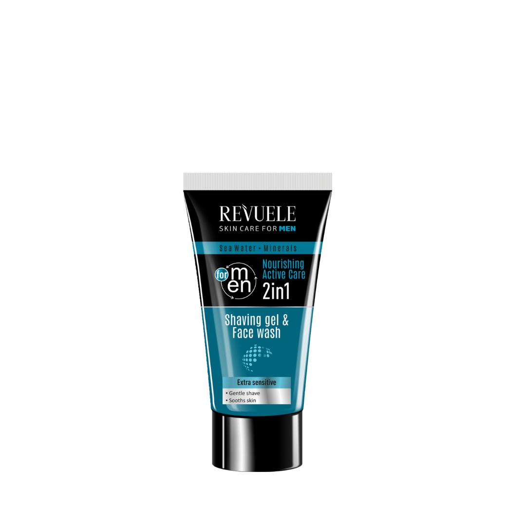 Revuele Men Care Sea Water And Minerals Shaving Gel And Face Wash 2 In 1 180ml - Medaid International