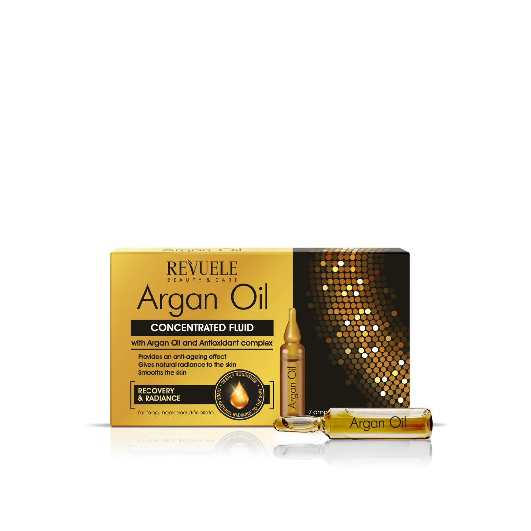 Revuele Ampoules Argan Oil Concentrated Fluid For Face and Neck 7x2ml - Medaid International