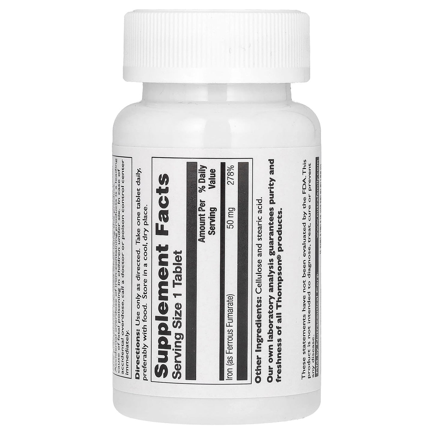 Thompson, Ideal Iron, 50 mg, 60 Tablets - Medaid International