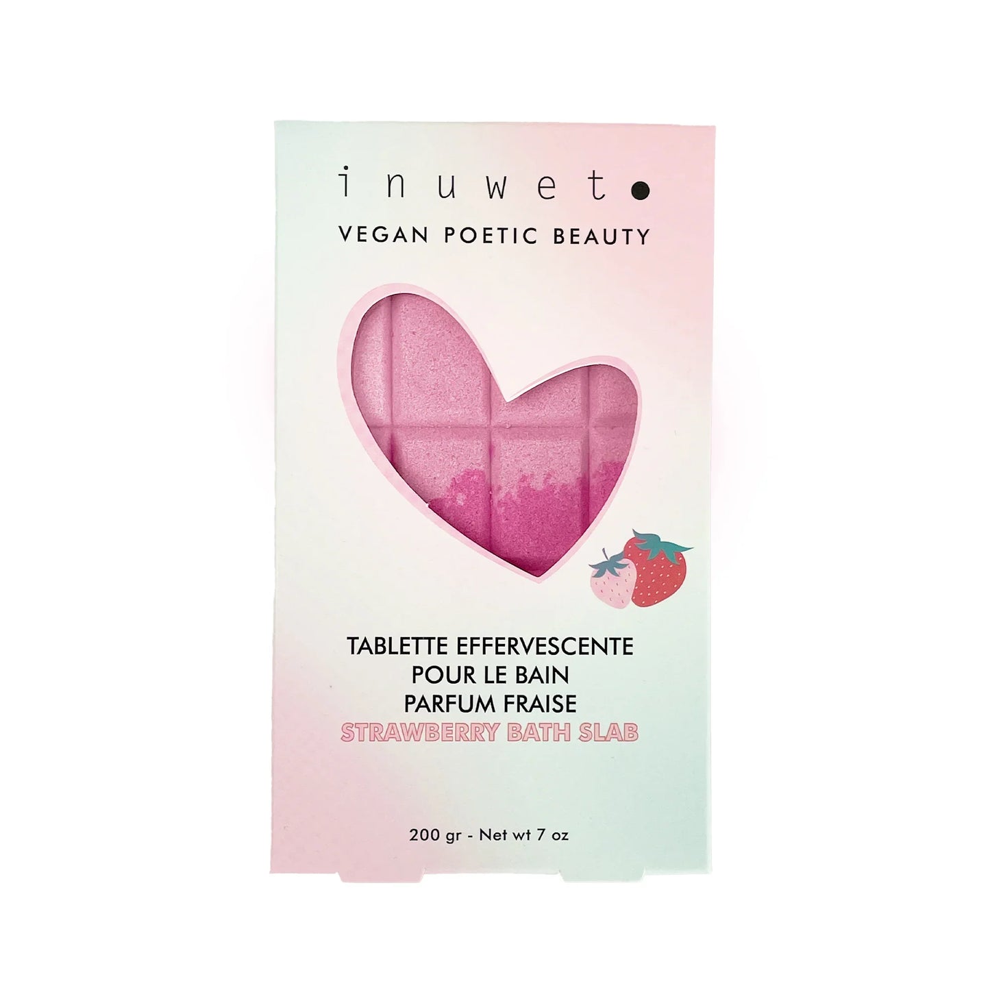 Inuwet - Strawberry Bath Slab Strawberry 200g - Medaid International