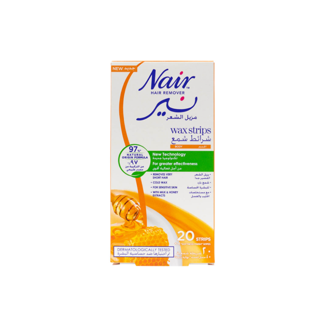 Nair Body Wax Strips Milk&Honey 20S - Medaid International