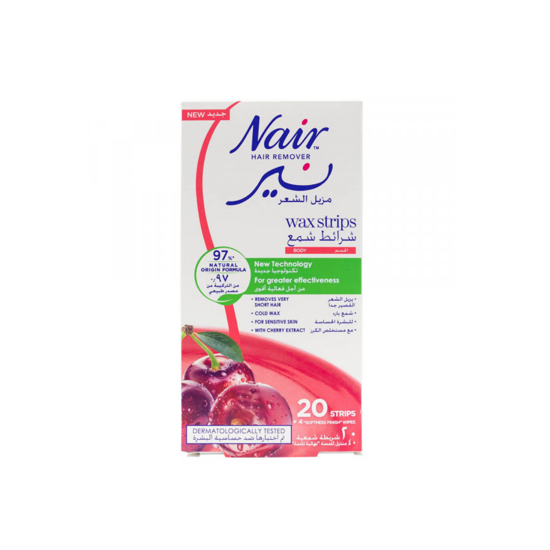 Nair Body Wax Strips Cherry 20S - Medaid