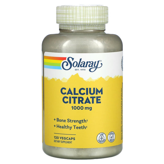 Solaray, Calcium Citrate, 1,000 mg, 120 VegCaps (250 mg per Capsule) - Medaid International