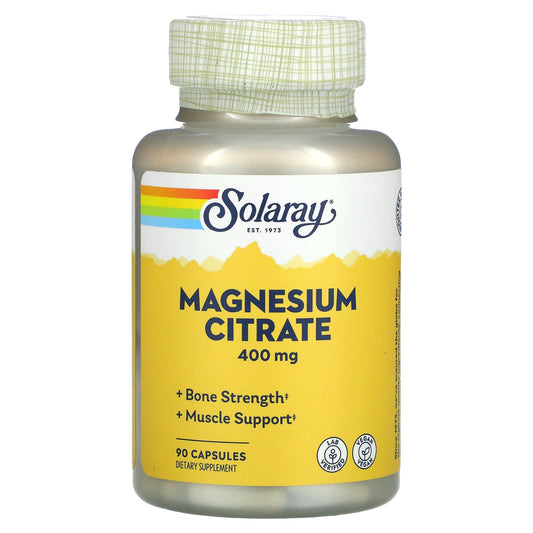 Solaray, Magnesium Citrate, 400 mg, 90 Capsules (133 mg per Capsule) - Medaid International