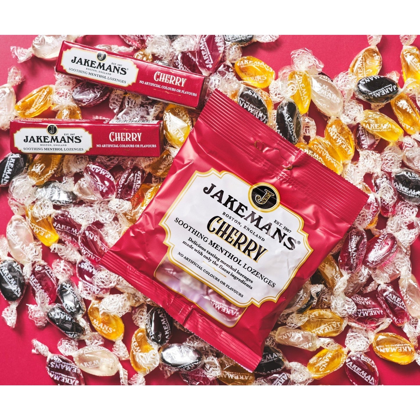 Jakemans - Cherry Soothing Menthol Lozenges 73g - Medaid International