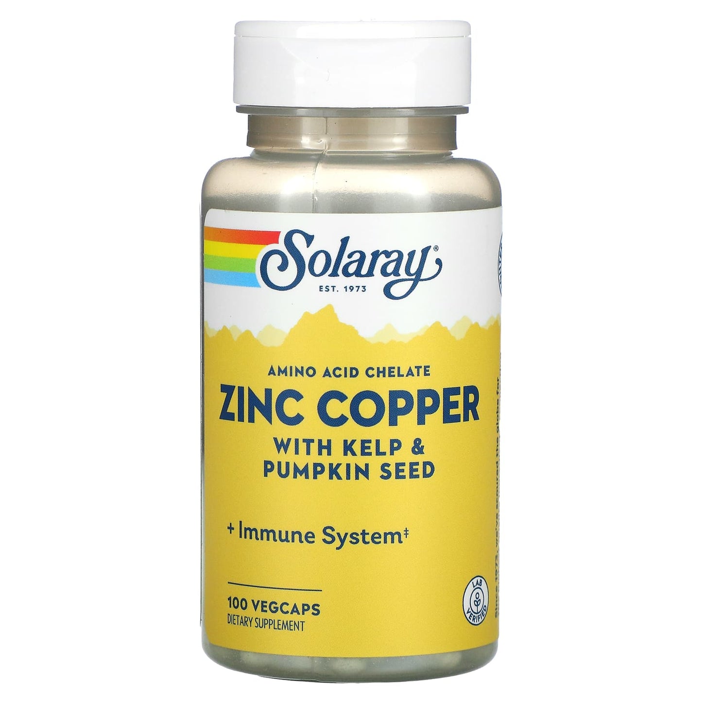 Solaray, Zinc Copper with Kelp & Pumpkin Seed, 100 VegCaps - Medaid International