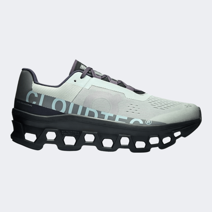 On Cloudmonster 1 Men Running Shoes Glacier/Black - Medaid International