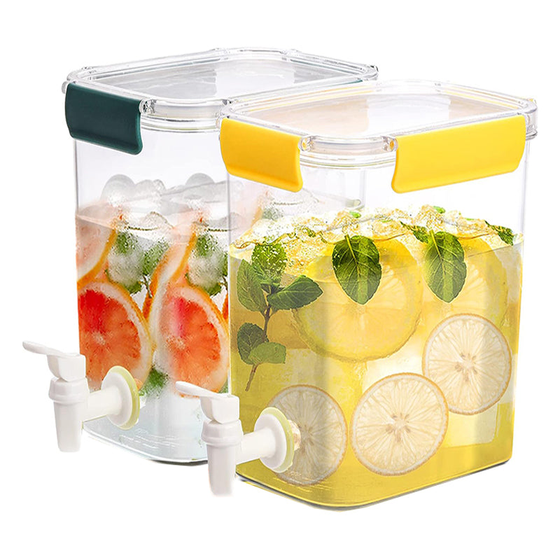 4.5 L Clear Acrylic Beverage Dispenser with Lid and Spigot Storage Bucket for Parties Birthdays Buffets Social Gatherings - Medaid