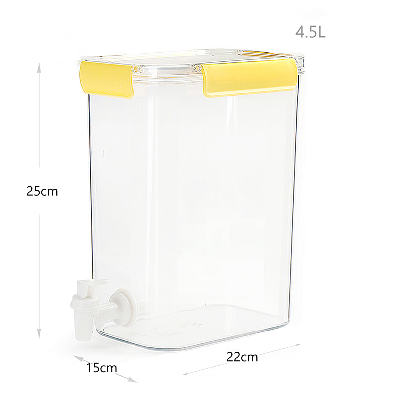 4.5 L Clear Acrylic Beverage Dispenser with Lid and Spigot Storage Bucket for Parties Birthdays Buffets Social Gatherings - Medaid