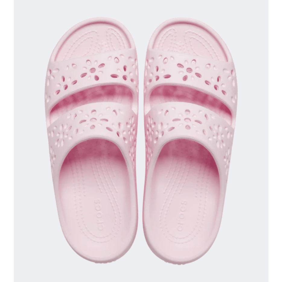Crocs Classic Floral Cut Out Unisex Lifestyle Slippers Pink Milk - Medaid International