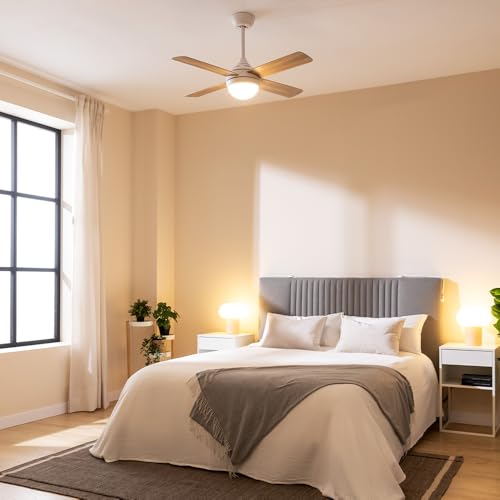 Cecotec - 42" Ceiling Fan with 40W DC Motor, 4 Reversible Blades & LED Light