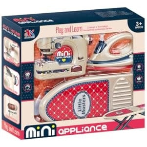 Iron and Sewing Machine (3 PCS) Toy Set for 3+ ages - Medaid