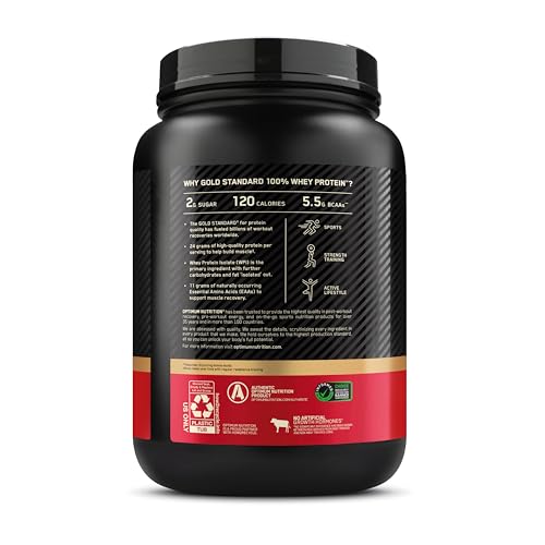 Optimum Nutrition Gold Standard 100% Whey Protein Powder, Double Rich Chocolate 1.98 Pound (Packaging May Vary) - Medaid International