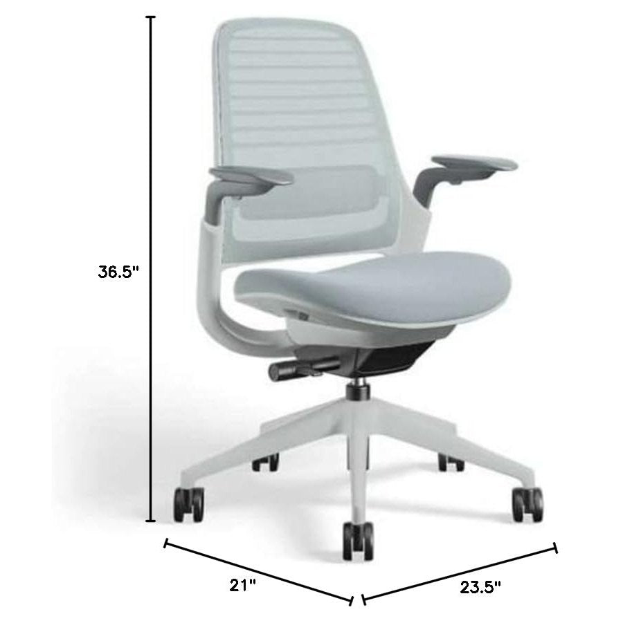 Steelcase Series 1 Office Chair, Seagull Frame (Carpet Casters, Nickel) - Medaid International