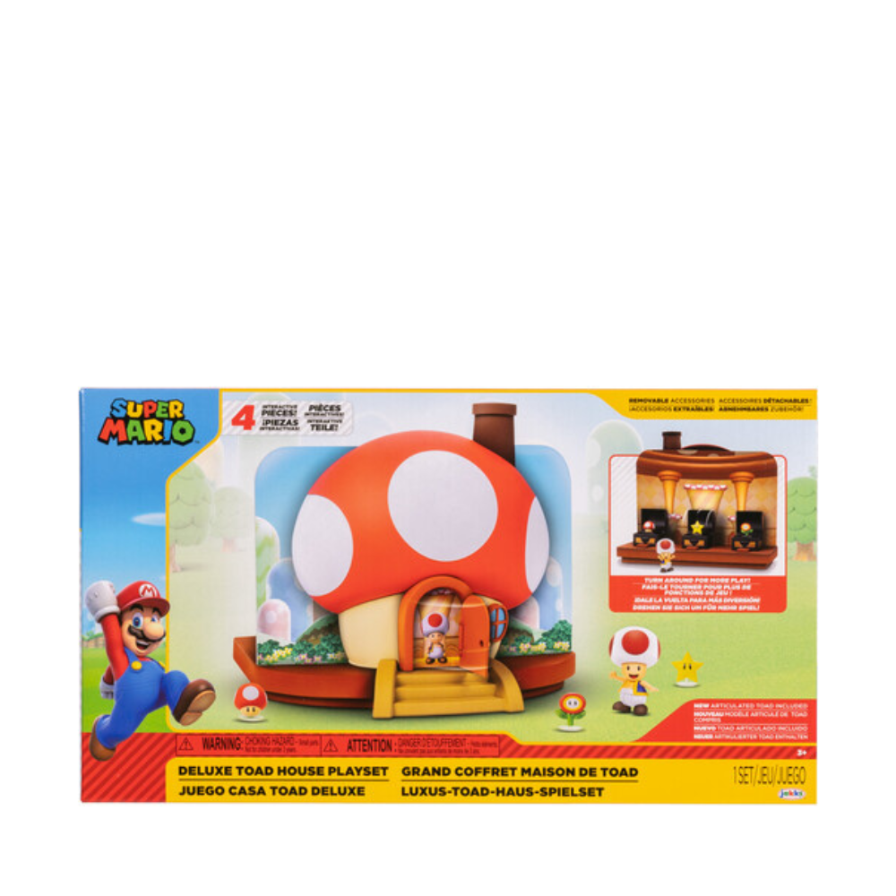 Nintendo Super Mario Deluxe 2.5" Toad House Playset - Medaid International