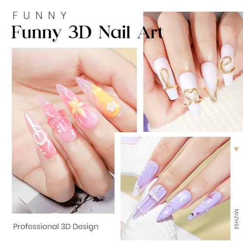 Mizhse - Clear Non-Sticky Builder Gel for 3D Nail Art & Sculpting, 15g