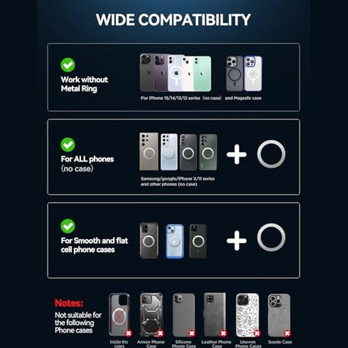 Joyroom - 15W MagSafe Car Charger, Ultra Magnetic Phone Holder, Fast Wireless Charging for iPhone 16/15/14/13/12