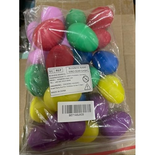 Chudian 24 Pezzi Uova Giocattolo Uova Maracas Uova Plastica Pasqua Uova Giocattolo per Bambini Uova Giocattoli Strumenti Musicali Favori Festa Forniture Musicali Giocattoli (6 Colori, 4 5,6 cm) - Medaid International