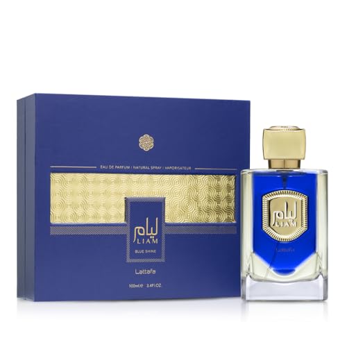 Lattafa Liam Blue Shine Eau de Parfum Spray for Unisex, 3.4 Ounce - Medaid International