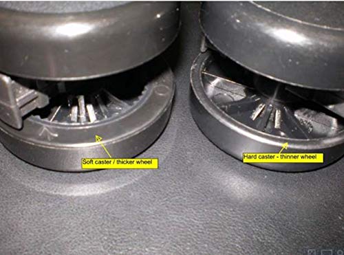 Steelcase Genuine OEM Hard Floor Soft Casters Set of 5 Wheels for Amia, Leap, Think, Gesture, Cobi and Qivi Office Desk Chairs - Medaid International