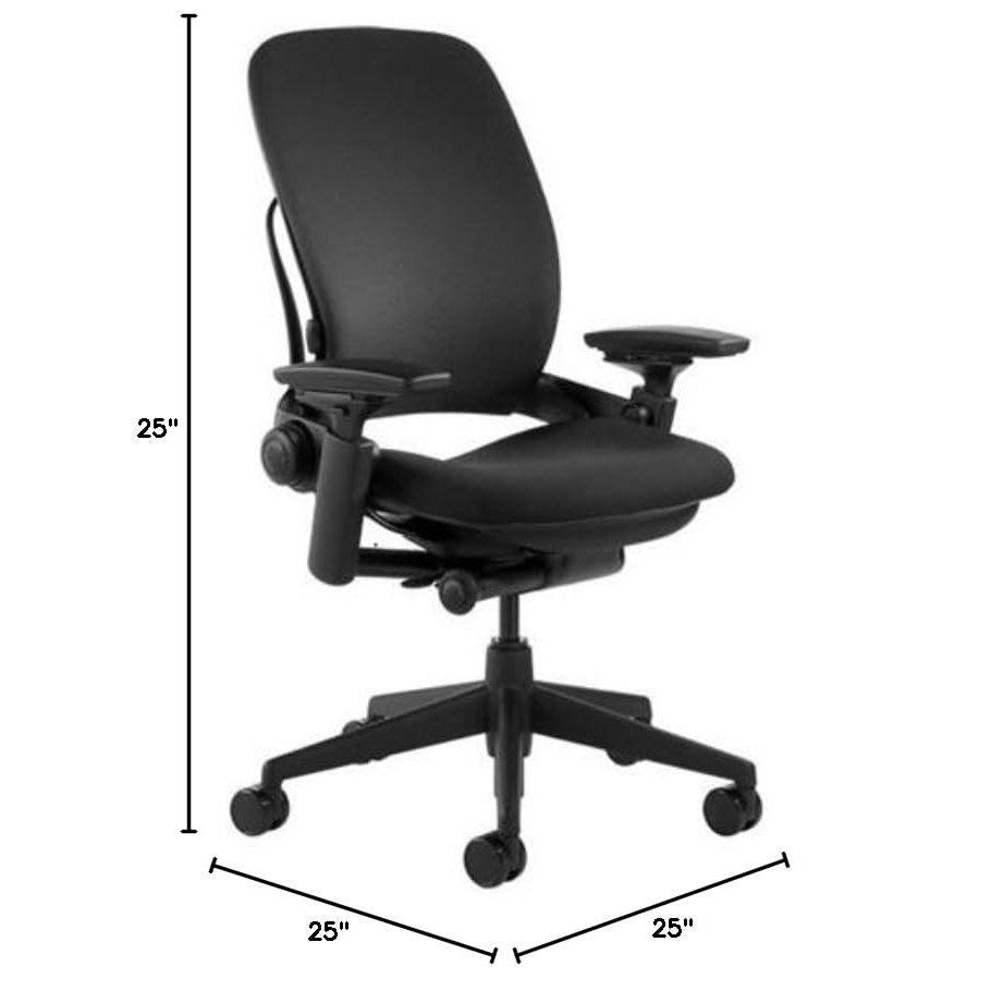 Steelcase Leap Chair V2 In Black Fabric - Medaid International