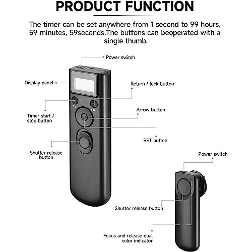 Makingtec - Wireless Camera Shutter Remote, Intervalometer for Canon EOS R6 & More