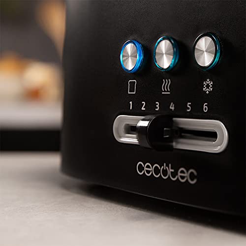 Cecotec - Toast & Taste 9000 Double Vertical Toaster, 980W, 2 Extra Wide Slots, 3 Functions