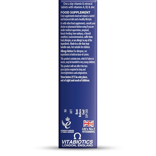 Vitabiotics Visionace Original - Nutritional Multivitamin for Normal Vision | Vitamins A, B2 and Zinc - 30 Tablets - Medaid International