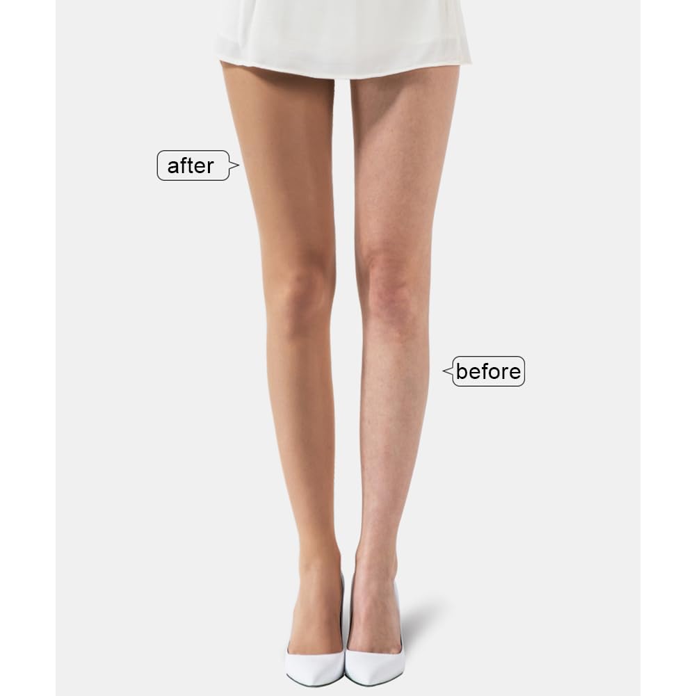 DTWAWA Womens 40 Den Opaque Control Top Tights, High Waist Pantyhose - Nude - Medaid International