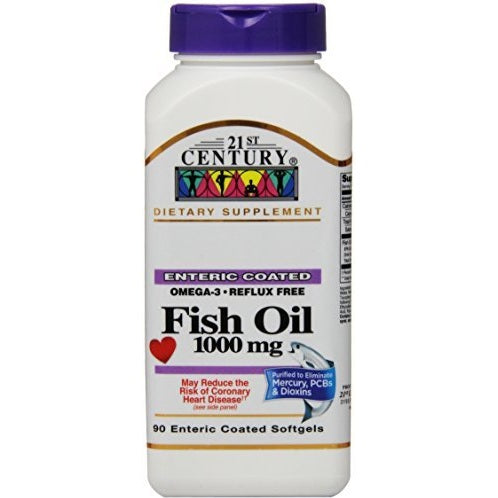21st Century Fish Oil 1000 Mg Enteric Coated Softgels, 90-Count - Medaid International
