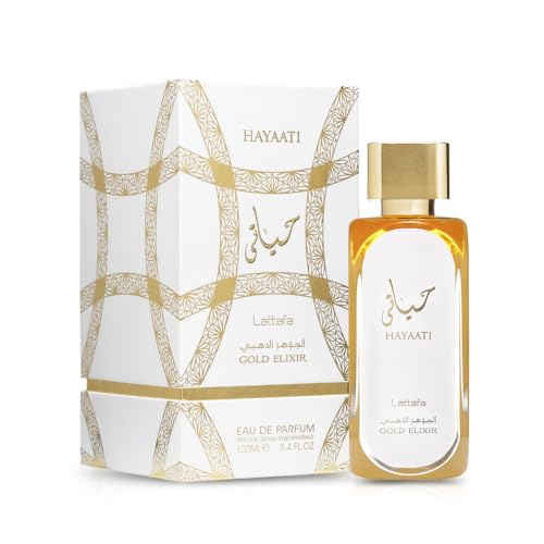 Lattafa Hayaati Gold Elixir Eau De Parfum Spray for Unisex, 3.4 Ounce - Medaid International