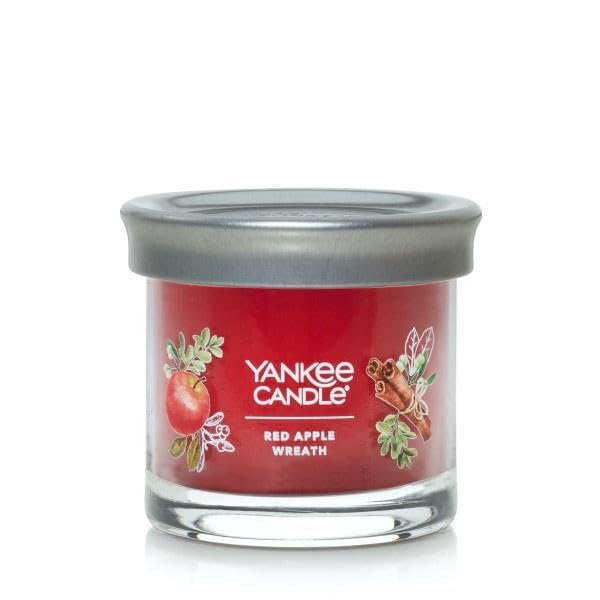 Yankee Candle Small Tumbler Scented Single Wick Jar Candle, Red Apple Wreath, Over 20 Hours of Burn Time, 4.3 Ounce (Pack of 2) - Medaid International