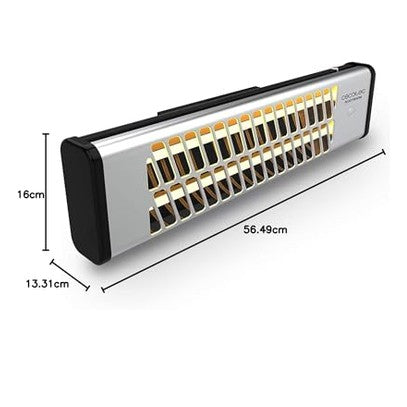 Cecotec - Quartz Electric Radiator 1200W, Adjustable Thermostat, IP24, Low Consumption