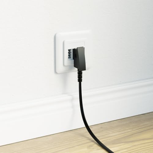 Deleycon - TAE-F to RJ11 Male Flat Telephone Cable, 0.5m, 6P4C, Black