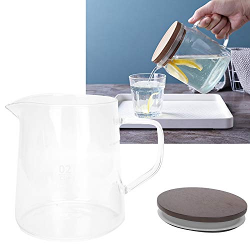 Lybunair - Heat Resistant Glass Coffee Pot with Lid, Insulated Handle, 500ml