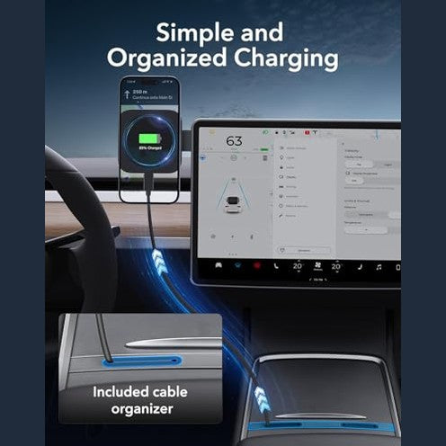 Esr - Foldable Magnetic Wireless Car Charger for Tesla, Strong MagSafe Hold