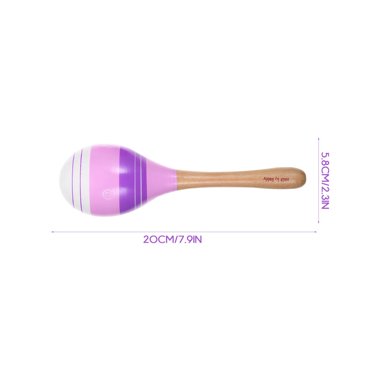 Vaguelly 2Pcs Maracas Children Wood Rumba Shakers Rattle Hand Striped Carnival Maracas Musical Playthings Kids Educational Shaker Sand Hammers with Rhythm for Party Games for age 3+ - Medaid International