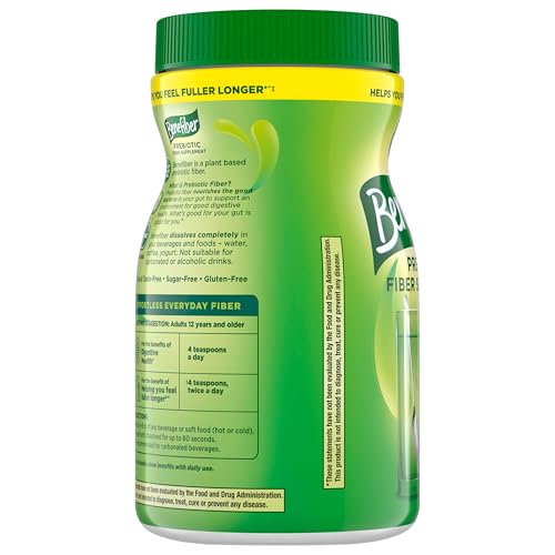 Benefiber Daily Prebiotic Fiber Supplement Powder for Digestive Health, Unflavored - 125 Servings (17.6 Ounces) - Medaid International