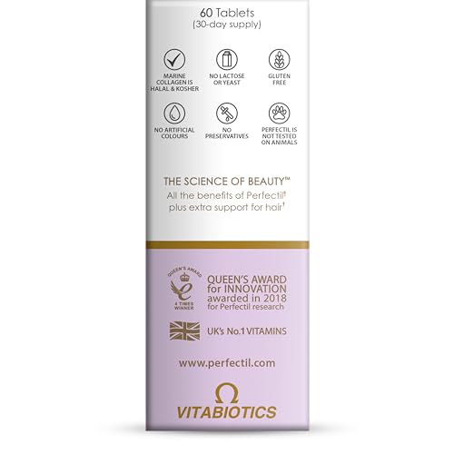 Perfectil Vitabiotics Multivitamin | Hair Growth and Thickening Formula | Supports Thicker, Healthy Hair | Vitamin D, E, Collagen, Biotin, and More - Medaid International