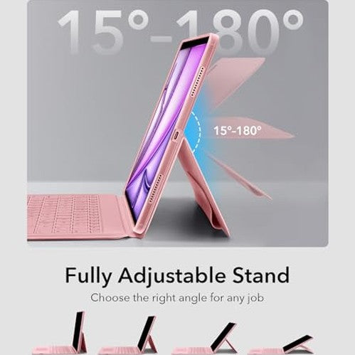 ESR - Ascend Keyboard Case for iPad Air 13" 2024 with Trackpad, Pink