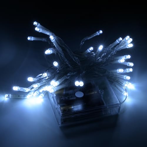 Karlling - Battery Operated Fairy Lights with 8 Flashing Modes, 13 ft Clear Wire