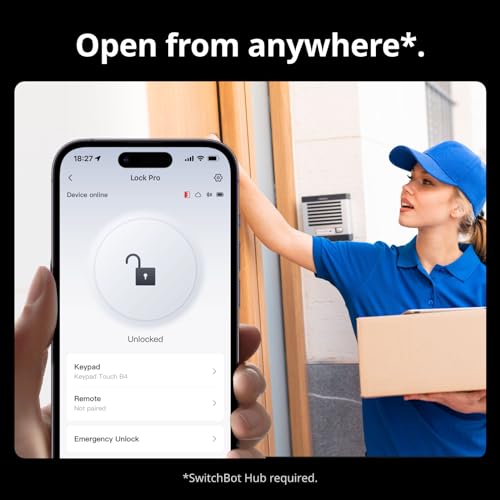 SwitchBot - Smart Lock Pro, Keyless Entry, Euro Profile Compatible, Works with Alexa & Google