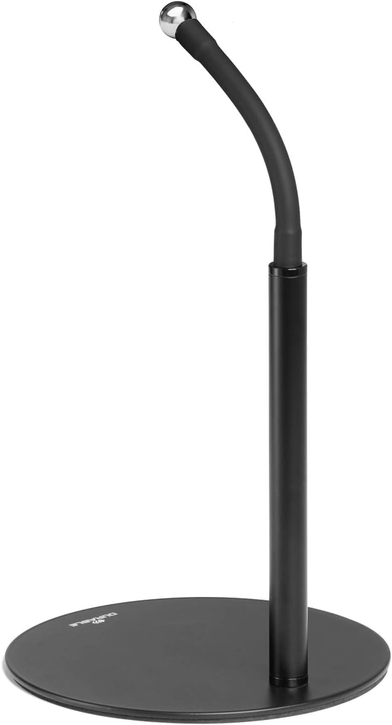 Durable Twist Tablet & Smartphone Table or Floor Stand - Gooseneck 360 Degrees Swivel Mount with Adjustable Height - Compatible with iPhone, Android, iPad, Tablet - Black Tablet & Smartphone Holder - Medaid International