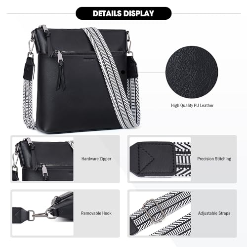 Roulens - Vegan Soft Leather Crossbody Bag with Adjustable Strap & Stylish Design