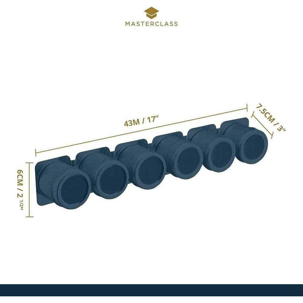 MasterClass 6 Jar Magnetic Spice Rack - Medaid International