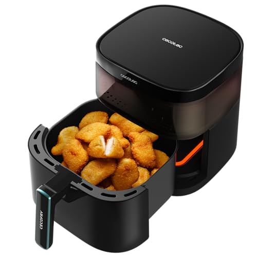Cecotec - 6L Oil-Free Air Fryer with Dual Heating, 3D Cooking, 8 Menus
