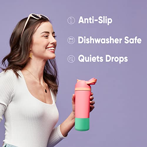 Owala Silicone Water Bottle Boot, Anti-Slip Protective Sleeve for Water Bottle, Protects FreeSip, Twist, and Flip Stainless Steel Water Bottles, 24 Oz, Black|B0B1W12C2D